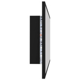 vidaXL Lustro łazienkowe z LED, czarne, 80x8,5x37 cm, akryl