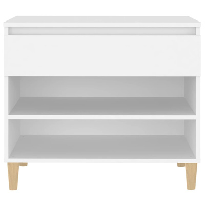 Półka na buty, biała, 70x36x60 cm, materiał drewnopochodny
