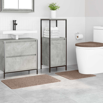 Zestaw mat łazienkowych antypoślizgowych 3 pcs Brązowy PP