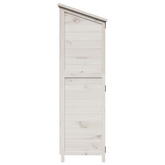 Shed ogrodowy Biały 106 x 56 x 176,5 cm Drewno Świerkowe