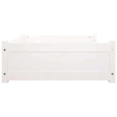 vidaXL Legowisko dla psa, białe, 95,5x65,5x28 cm, lite drewno sosnowe