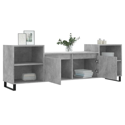 vidaXL Szafka pod TV, szarość betonu, 160x35x55 cm