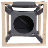 Quapas! Legowisko z hamakiem dla kota Catcube, szare, M, 54x54x54 cm