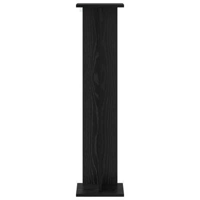 Stojak na rośliny 2 pcs Czarny Dąb 25 x 25,5 x 100,5 cm