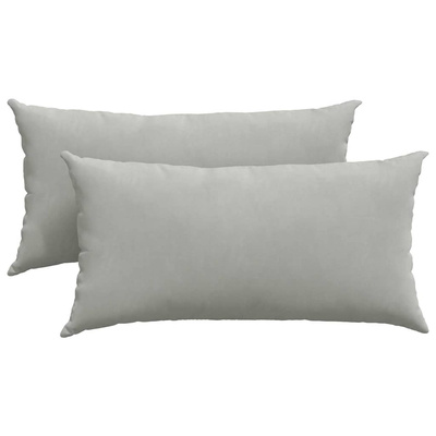 Poduszki na sofę 2 pcs Jasnoszary 80 x 40 cm tkanina