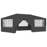 vidaXL Namiot imprezowy ze ściankami, 4x6 m, antracytowy, 90 g/m²