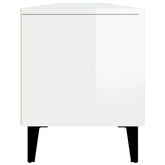 vidaXL Szafka pod TV, wysoki połysk, biała, 180x31,5x40 cm