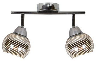 Lampa sufitowa FORT listwa ze szklanymi kloszami regulowana 2-punktowa do kuchni