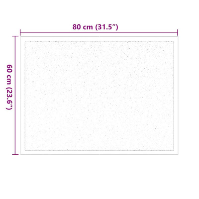 Dywanik drzwiowy Beżowy 60 x 40 x 1.2 cm Tkanina Teddy