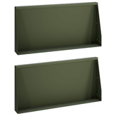 Mur oporowy 2 szt. 80 x 12 x 30 cm Stal Oliwkowy zielony