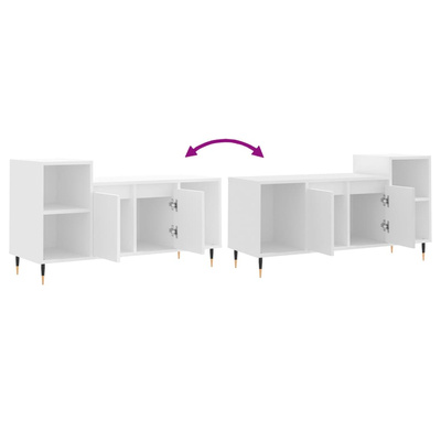 Szafka pod TV, biała, 100x35x55 cm, materiał drewnopochodny vidaXL