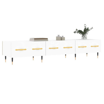 vidaXL Szafka pod TV, biała, 150x36x30 cm, materiał drewnopochodny wariant 4