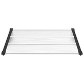 Daszek nad drzwi, czarno-przezroczysty, 122x90 cm, poliwęglan