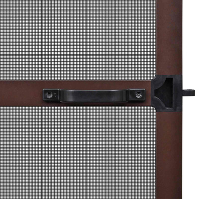 Screen na owady z zawiasami Brązowy i czarny 120 x 240 cm