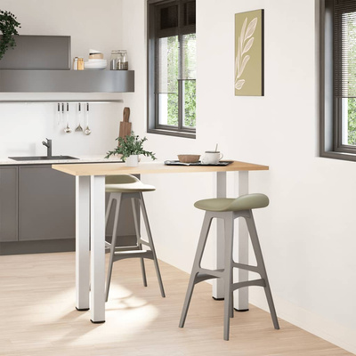 Nogi do stołu barowego 4 szt. Białe 100-102 cm Stal
