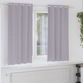 Firany blackout z kółkami 2 pcs Metaliczny Szary 175 x 140 cm