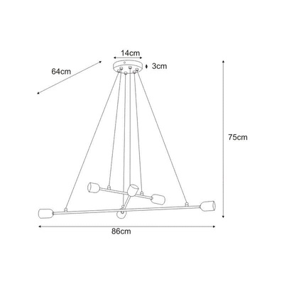 Lampa wisząca K-4381 z serii SITYA BLACK KAJA