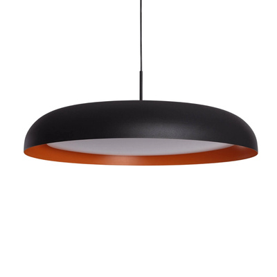 Lampa Wisząca Okrągła Czarna 28W ?40cm Abruzzo Solletico
