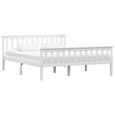 vidaXL Rama łóżka, biała, lite drewno sosnowe, 160 x 200 cm model standard