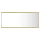 vidaXL Lustro łazienkowe LED, kolor dąb sonoma, 100x8,5x37 cm, akryl