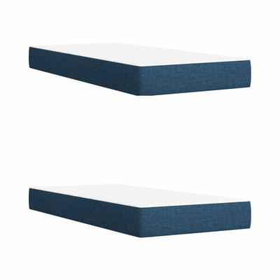 Łóżko z box spring LED z materacem niebieski 200 x 200 cm