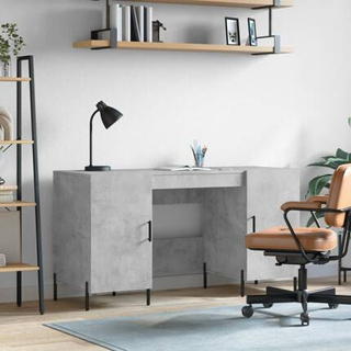 vidaXL Biurko, szarość betonu, 140x50x75 cm, materiał drewnopochodny wariant 8