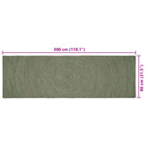 Dywany pokojowe Oliwkowy zielony 80 x 300 cm Juta
