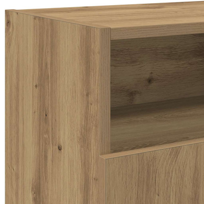 Szafka pod TV z oświetleniem LED, dąb artisan, 120x30x50 cm