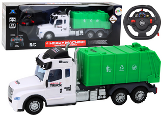 Śmieciarka Zdalnie Sterowana RC Zielona Światła Dźwięki