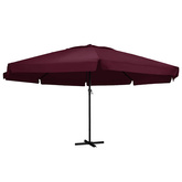 Parasol ogrodowy na aluminiowym słupku, 600 cm, bordowy