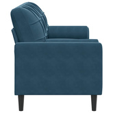 3-osobowa sofa z poduszkami, niebieska, 180 cm, aksamit