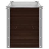 Podwyższona donica, brązowa, 160x40x45 cm, galwanizowana stal