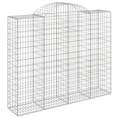 Kosze gabionowe, 13 szt, 200x50x160/180cm, galwanizowane żelazo