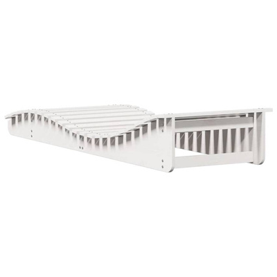 vidaXL Leżak, biały, 205x70x31,5 cm, lite drewno sosnowe
