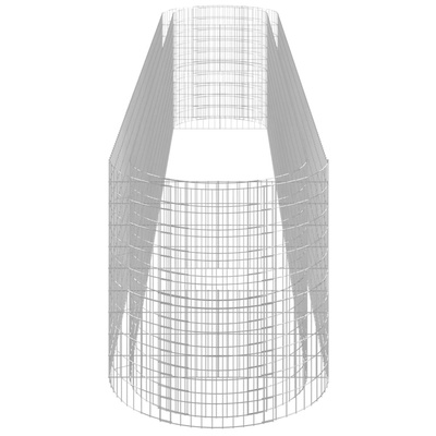 Podwyższona donica gabionowa galwanizowane żelazo 600x100x100cm