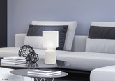 Lampa stołowa biała ceramika nocna Iner Candellux 41-79848