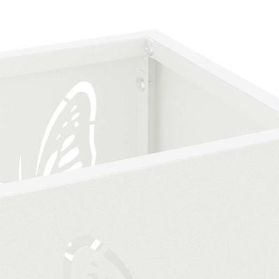 Stojak na Parasol Deszczowy Biały 15,5 x 15,5 x 49 cm Stal