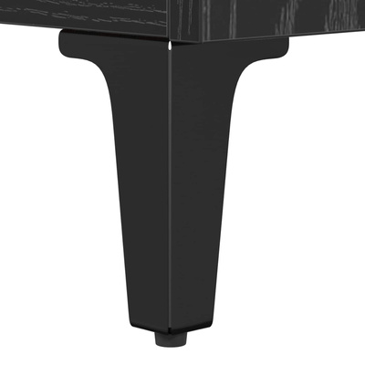Highboard Czarny Dąb 69,5 x 34 x 180 cm Drewno inżynieryjne