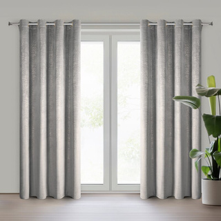 Zasłona Bethy srebrna 135x250