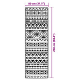 vidaXL Dywan zewnętrzny, czarny, 80x250 cm, PP