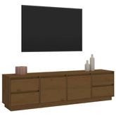 vidaXL Szafka pod TV, miodowy brąz, 176x37x47,5cm, lite drewno sosnowe