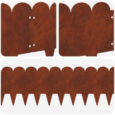 Krawężnik do trawnika 30 szt. 103 x 25 cm Stal Rdzawy