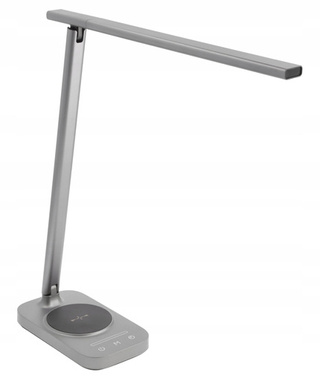 Lampka biurkowa GBRESSI, Wireless Charging Szara