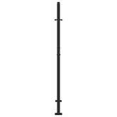 Brama ogrodowa czarna 100x150 cm Stalowy wzór płomienia