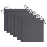 vidaXL Składane krzesła ogrodowe, 6 szt., poduszki, drewno akacjowe