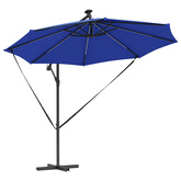Parasol plażowy 294 x 294 x 248 cm Poliester i aluminium