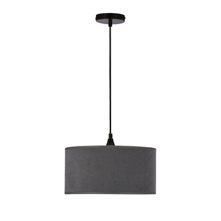 Lampa wisząca Maloto z abażurem walec pojedyncza do sypialni E27 czarna