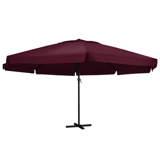 Parasol ogrodowy na aluminiowym słupku, 600 cm, bordowy