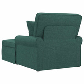 Chaise Lounge z Fartuszkiem 3 szt. Ciemna zieleń tkanina