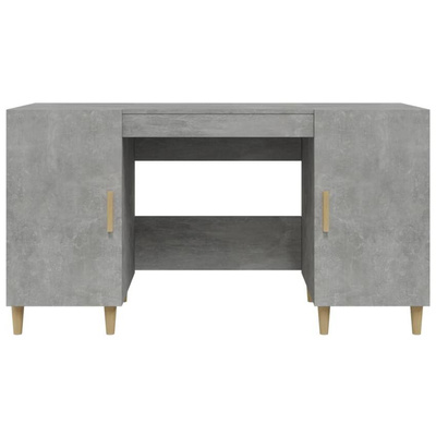 vidaXL Biurko, szarość betonu, 140x50x75 cm, materiał drewnopochodny wariant 4